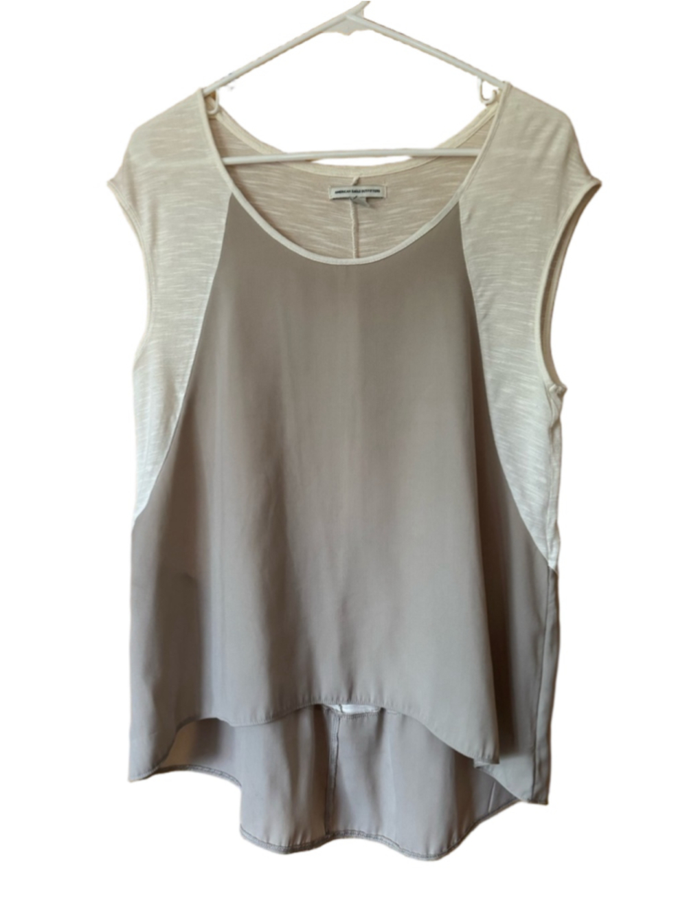 American Eagle Outfitters Two-Tone Scoop Neck High Low Tunic size medium
